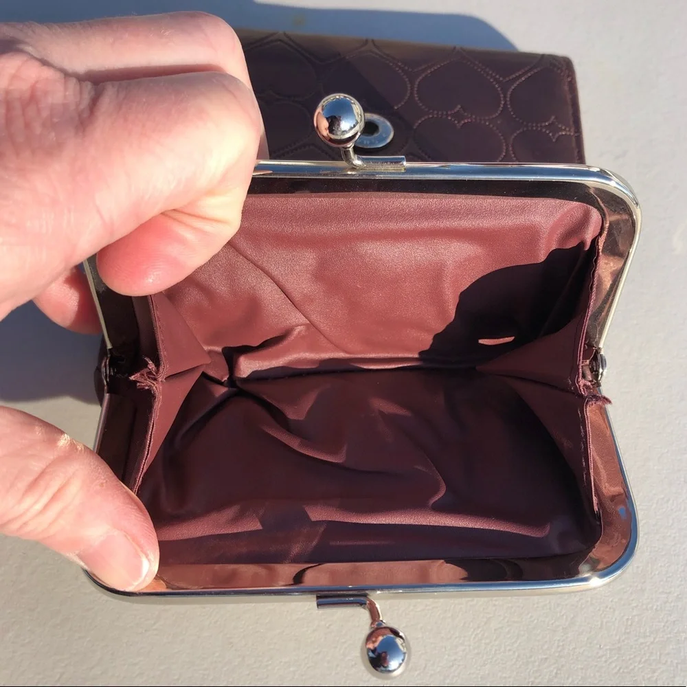 - Rose Copper Heart Tri-Fold Wallet! NEW!